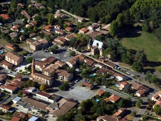 Vue aérienne de Brax